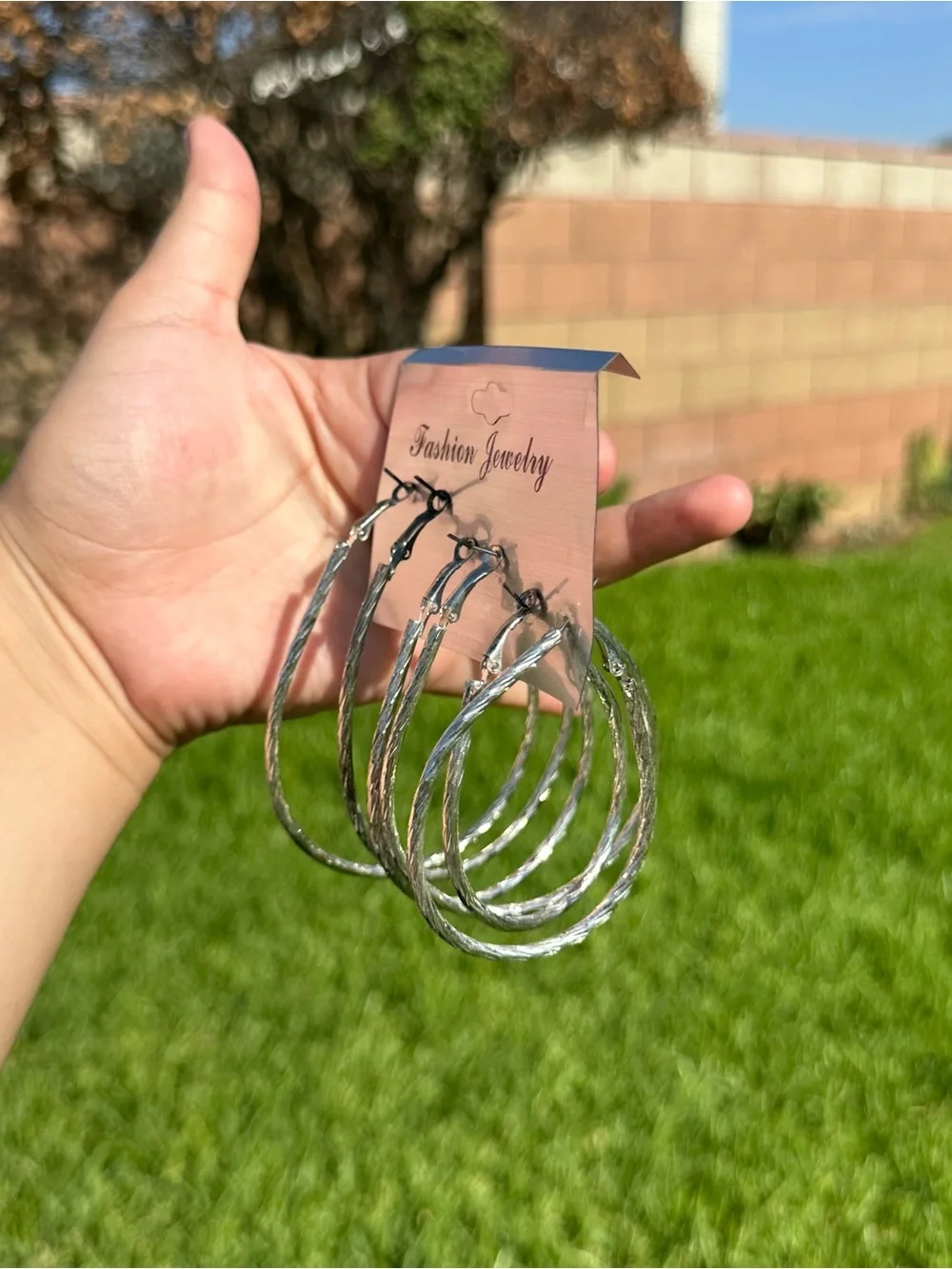 Fashion Jewelry Silver Twisted Hoop Earring Set (3 Pairs)